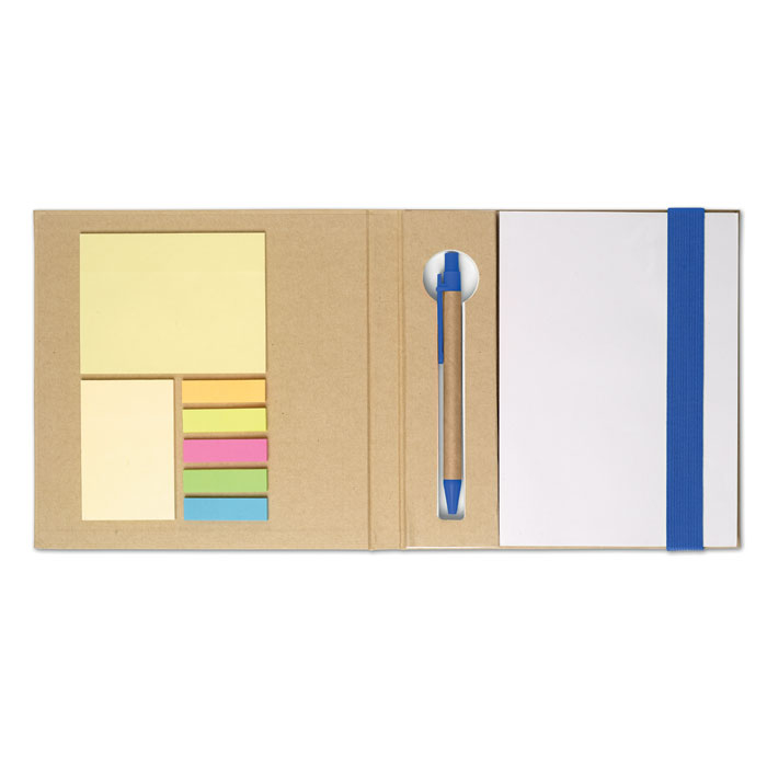 Carnet recyclé et publicitaire - QUINCY Bleu royal
